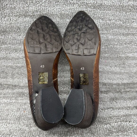 Spring Step L'Artiste Noora sz 11 Women's Pump style shoes Floral Design Brown - Picture 7 of 8